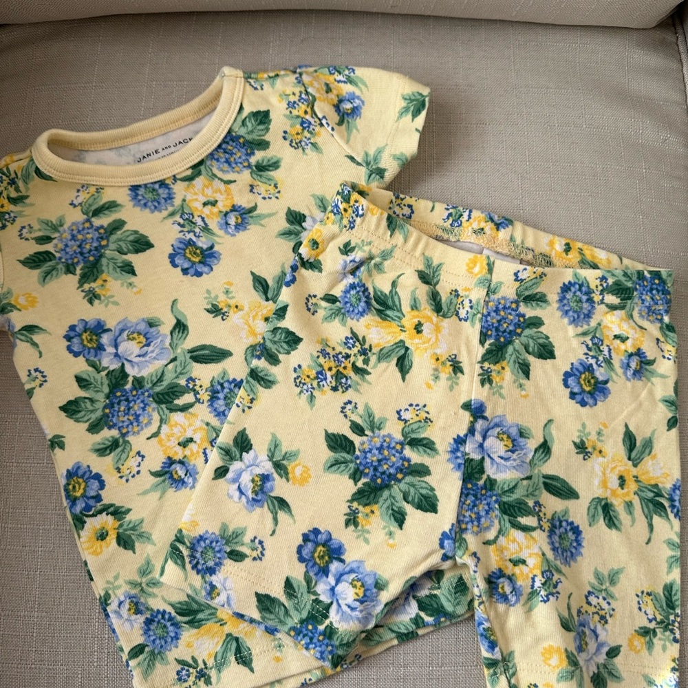 Janie and Jack Floral Pajama Set